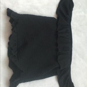M // Black off the shoulder top